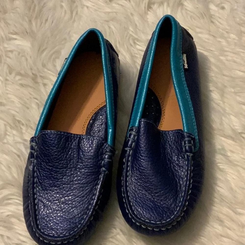 Children’s Venettini leather loafer moccasin shoe.